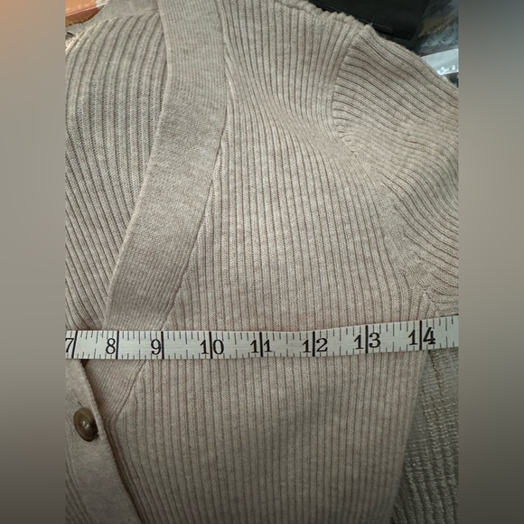 Jason Wu Collective Cardigan Sweater Dress Button Up Beige Ribbed Knit Size XS - Picture 10 of 13
